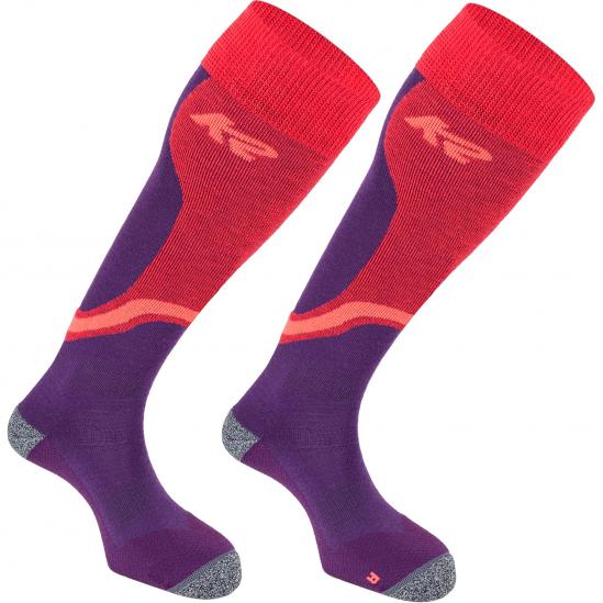 K2 ALL TERRAIN 13692 - Γυναικείες κάλτσες Ski- Violet/Coral/Neon coral